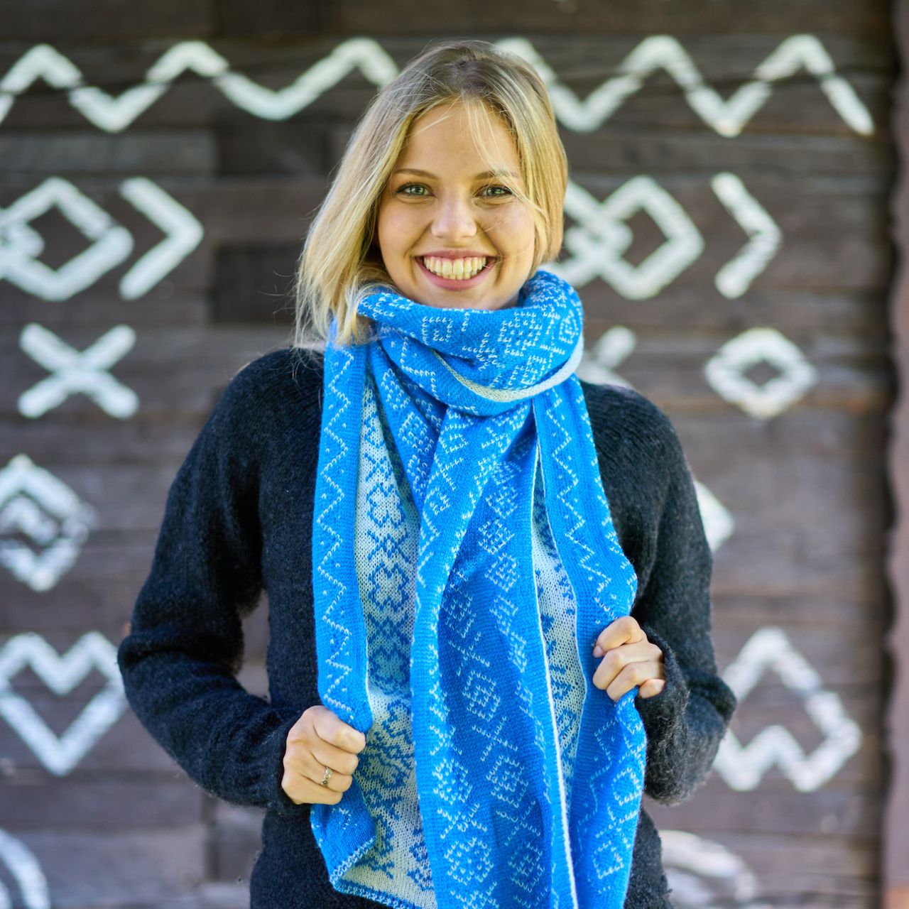 Šál Čičmany extrajemné merino