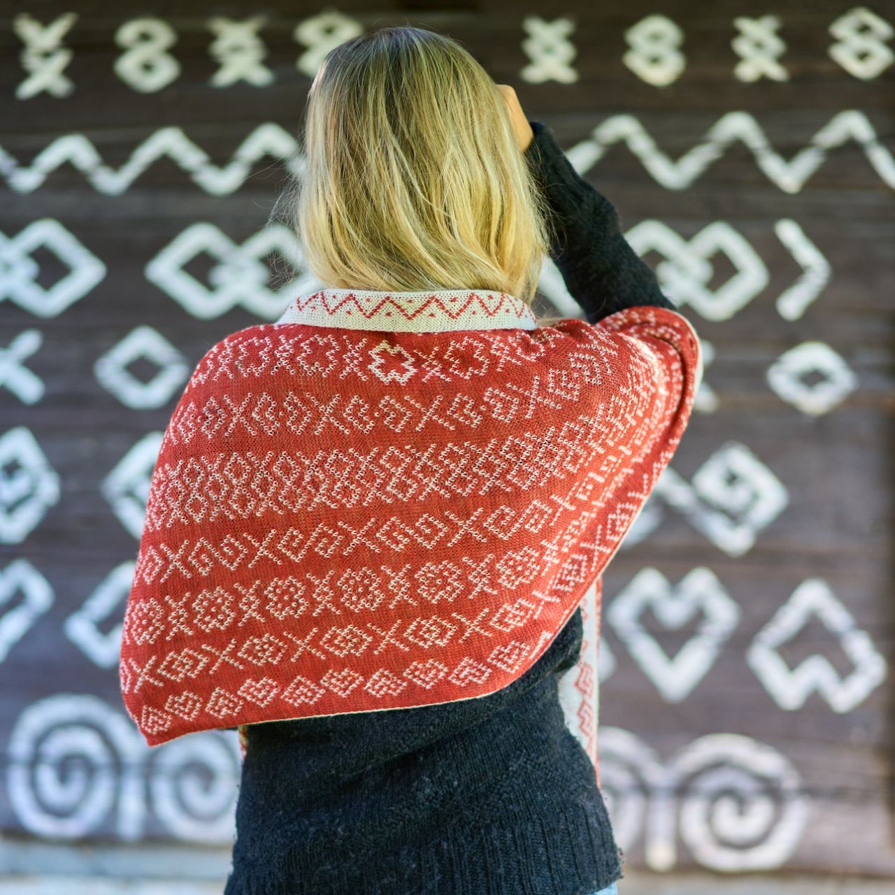 Šál Čičmany extrajemné merino