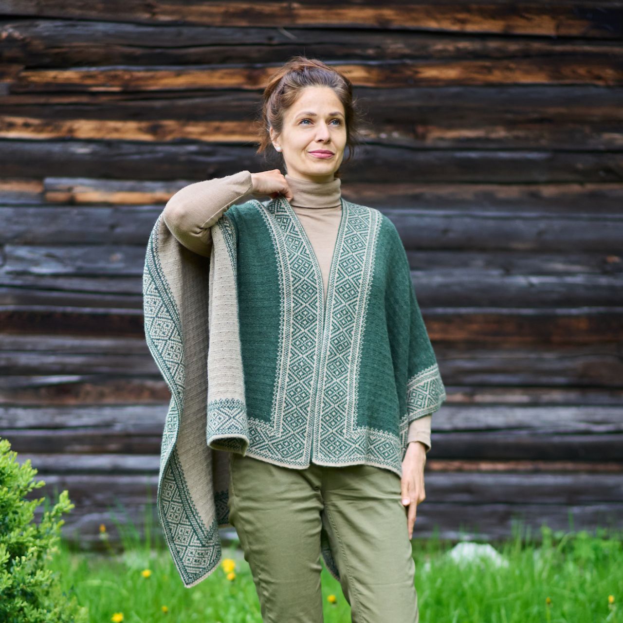 Pončo Strážov veľ. UNI - Pončo Strážov veľ. UNI@100% extra jemné merino